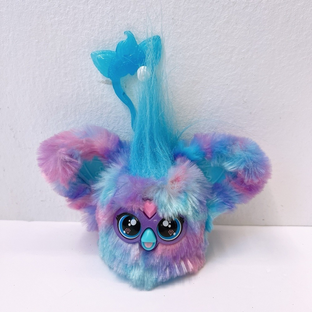 Furby Furblets Keychain Clips Charms Mini Stuffed Plush Toys 3" Inch Pink Purple